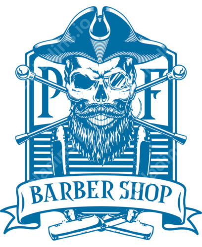 logo, création de logo, logo pirate , création logo barbier, identité de marque, agence baladins, barber shop